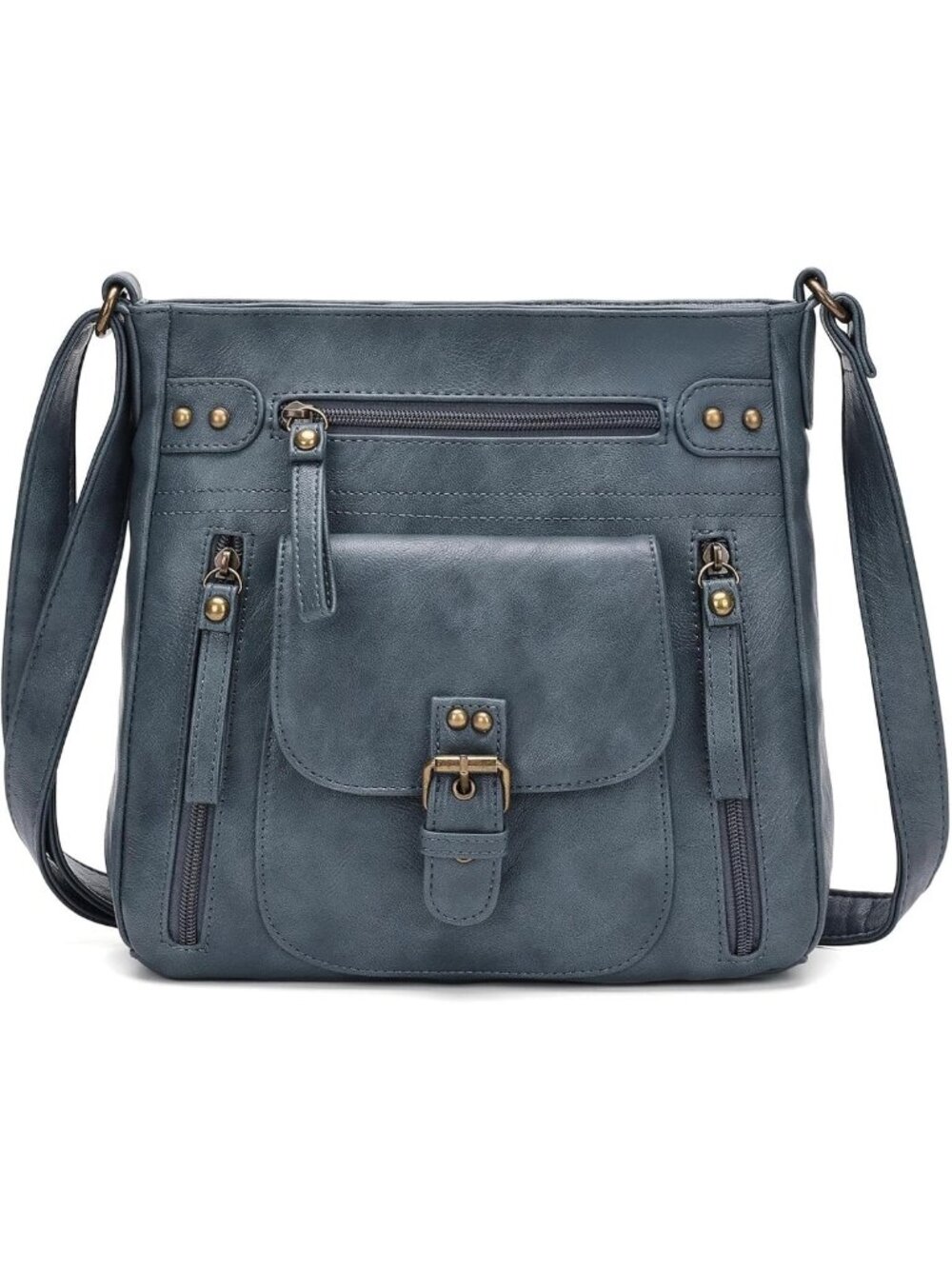 Stylish Medium Crossbody Purse - PU Leather, Multi-Pocket Handbag for Women